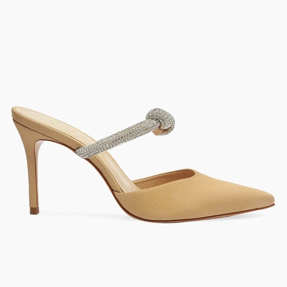 SCHUTZ Shoes - SCHUTZ Beige Heels with Sparkling Straps